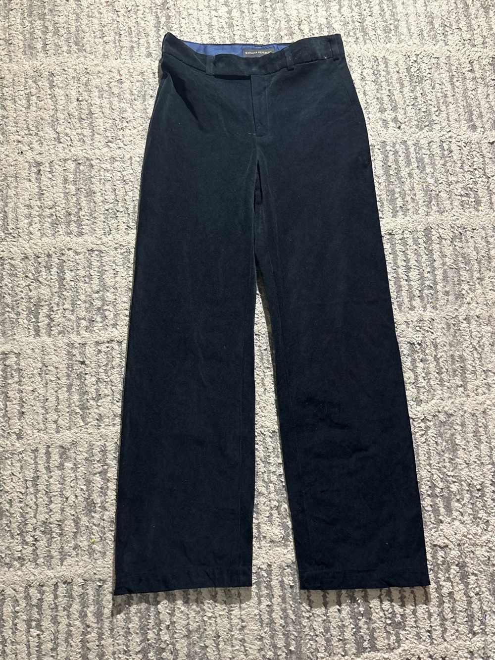 Banana republic black velvet trouser pants size 6